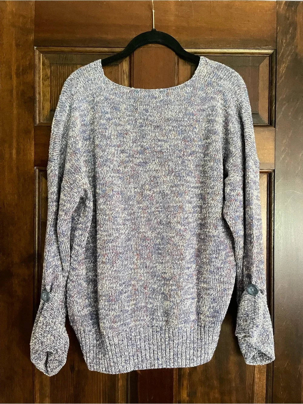 J. Crew Speckled Lavender V-Neck Sweater